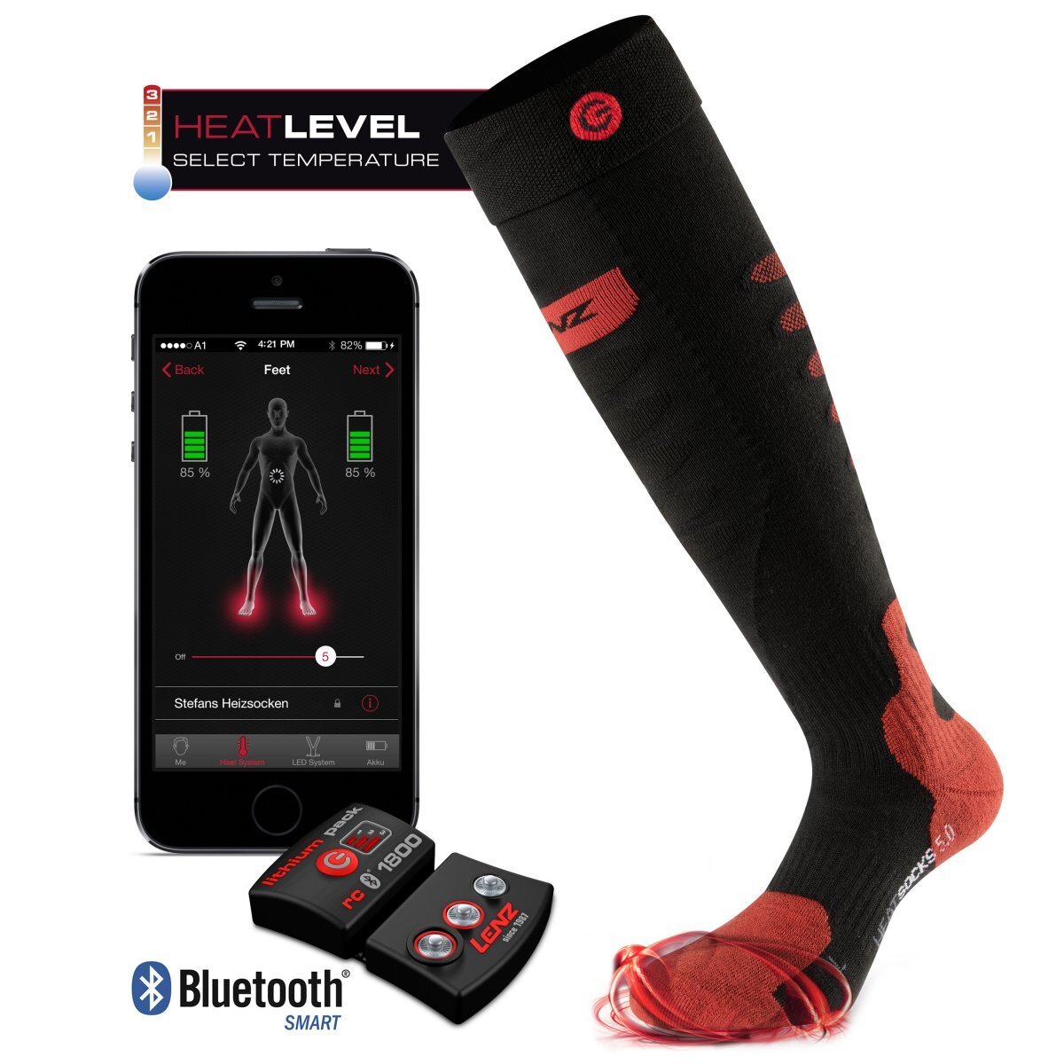 LENZ Heat Socks 4.0 Toe Cap