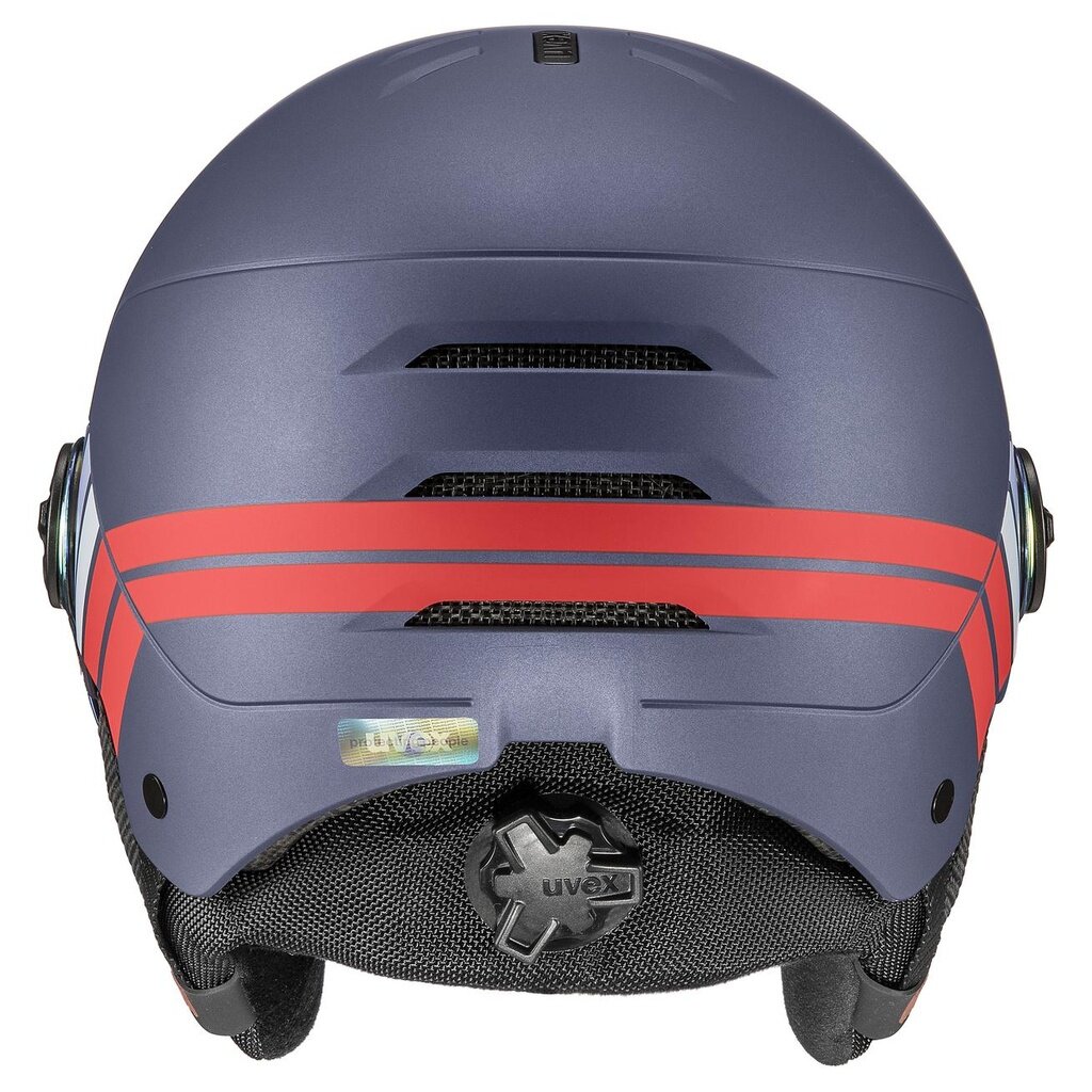 uvex rocket jr visor blue matt mirror blue | Ski helmets