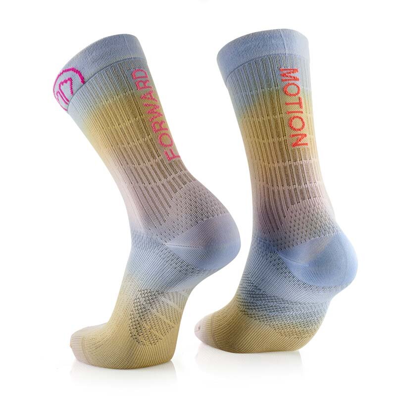 Running socks Sidas Run Motion Crew Rainbow