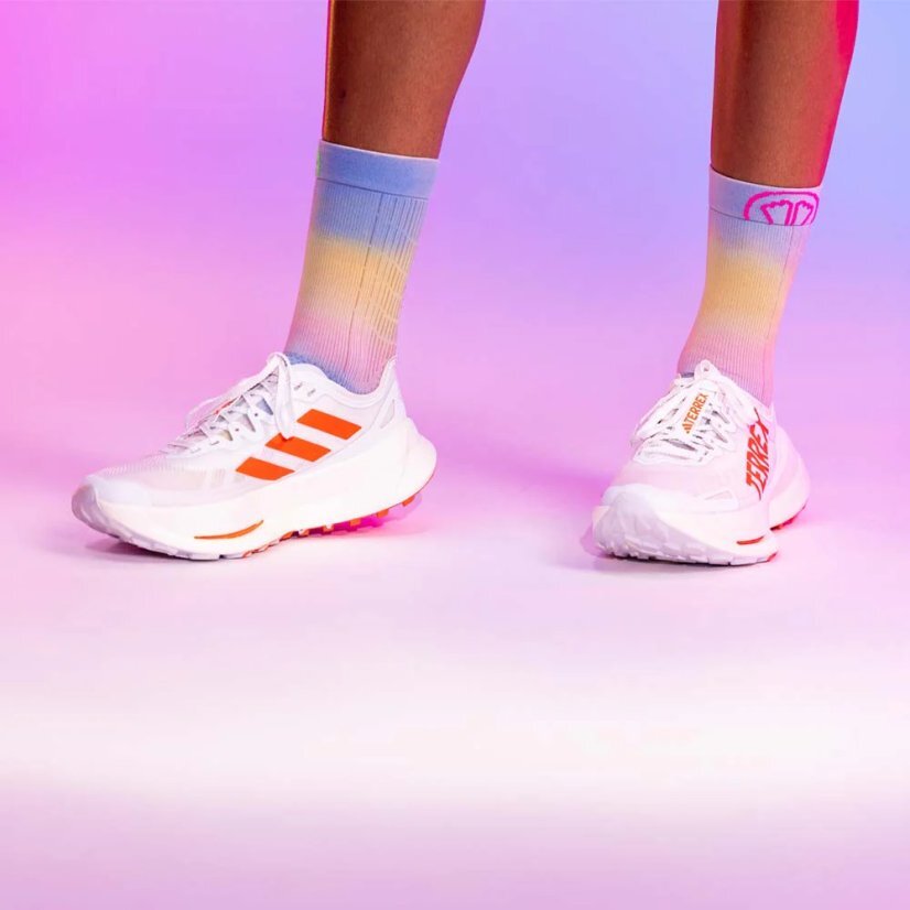 Running socks Sidas Run Motion Crew Rainbow